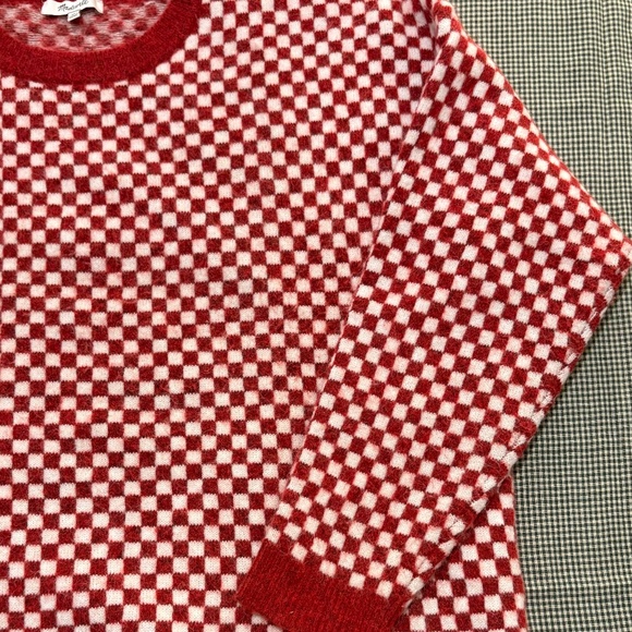 Madewell Red Checkered Sweater Size XL - Picture 1 of 4